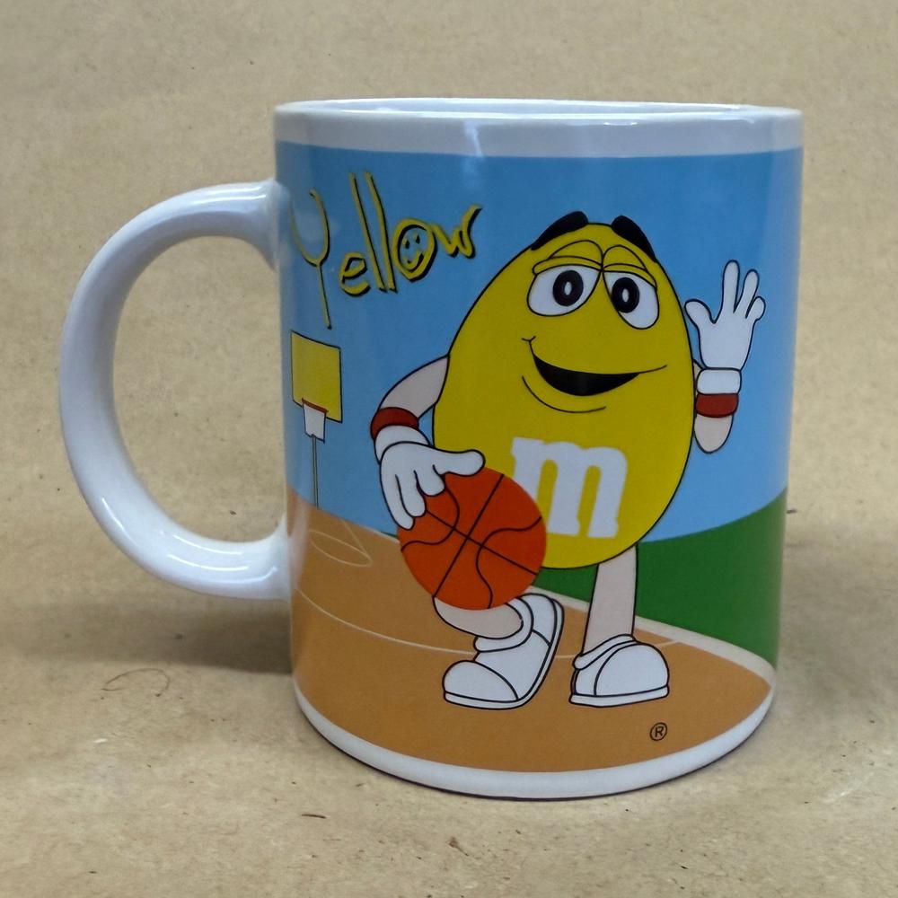 M&M's Green Baseball and Yellow Basketball Players Mug-2003